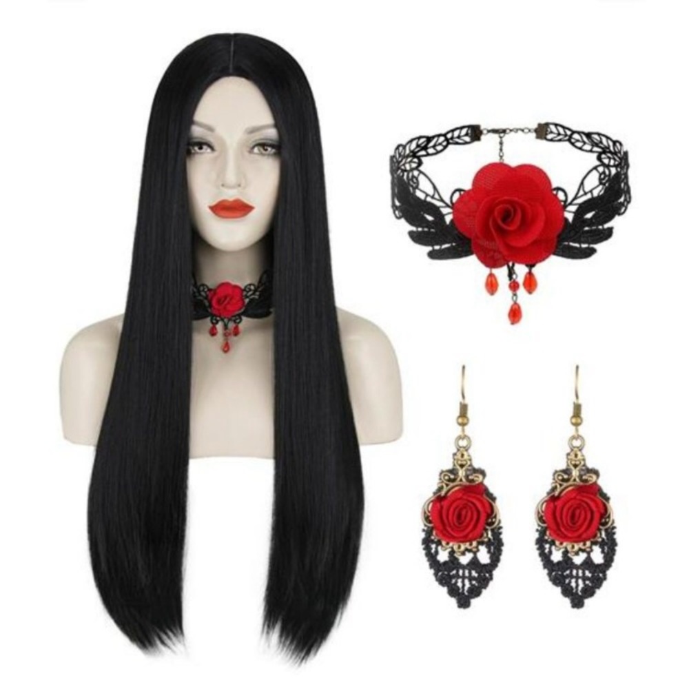 4 Pc Halloween Costume- Mortcia Addams